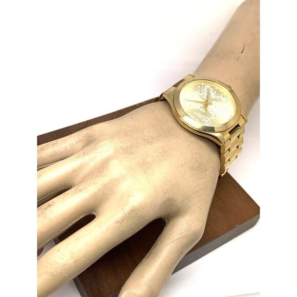 Michael Kors Women\'s Watch MK3590 Slim Runway Quartz Gold Stainless Steel 42mm main image 10